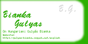 bianka gulyas business card