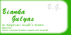 bianka gulyas business card